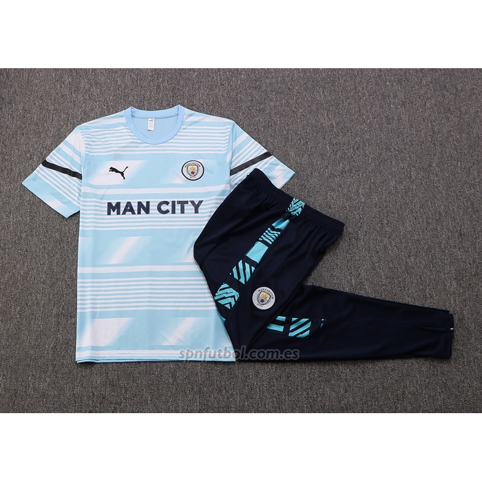 Chandal del Manchester City Manga Corta 2022 Azul